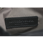 BOTTEGA VENETA 小牛皮編織寬背帶斜背包/黑色, , large