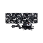 12cm Air Circulation Case Fan - 3 Fans + 6 Metal Mesh Covers + Speed Controller + Accessories + Screws, , large