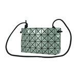 ISSEY MIYAKE Loop Metallic 金屬光澤拉鍊肩背/斜背包/灰綠色, , large