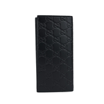 GUCCI GG Logo 滿版牛皮對開二折長夾/黑色, , large