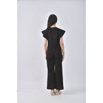(XL) shein素面黑色連身裝二手衣, , large