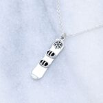 【Angel & Me】3D 滑雪板 s925 純銀項鍊 滑雪 運動 聖誕節禮物, , large
