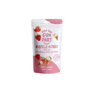 Waffle Cones-Strawberry  White chocola