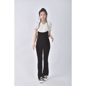 (S) 【安于晴Charlene私服】高腰質感高腰黑色長褲二手衣