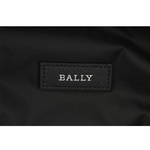 BALLY Nygel 浮雕橡膠標誌尼龍及防刮皮革拉鍊後背包/黑色, , large