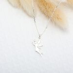 【Angel & Me】Flower fairy s925 sterling silver necklace Valentine Day gift, , large
