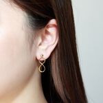 【Angel & Me】Infinity love s925 sterling silver 14k gold plated earrings gift, , large