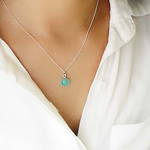 Simple Amazonite Sterling Silver Necklace, , large