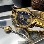 [星晴錶業]VERSUS VERSACE手錶,34mm,VV00331寶藍色幾何立體圖形錶面金色錶殼金色精鋼錶帶款, , large