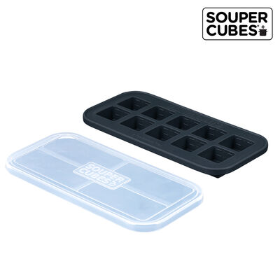 官方直營【Souper Cubes】多功能食品級矽膠保鮮盒10格 曜石灰(30ML/格)