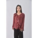 (L) yansoo碎花紅色長袖上衣二手衣, , large