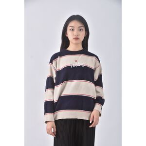 (XL) urban story韓牌條紋藍色長袖上衣二手衣
