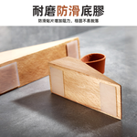 【上手家居】實木靜音皮革門擋 大號 原木色(門阻/阻門器/門擋器/擋門器/門擋防撞/門頂/木頭門擋/安全門檔/門檔片/), , large