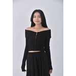 (S) 【安于晴Charlene私服】bershka質感修身短版黑色外套二手衣, , large