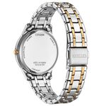 CITIZEN 星辰 光動能大三針時尚女錶 送禮-銀x玫瑰金/34mm EM0416-78A, , large