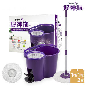 好神拖輕巧腳踩旋轉拖把組