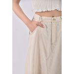 (S) 寬鬆杏色長裙二手衣, , large