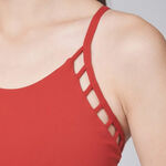 YOGA FLOW Barbie Tank - 細肩帶側邊簍空長版上衣 - 緋紅 Scarlet, , large