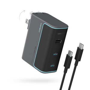 CUKTECH 酷態科 100W GaN 10號氮化鎵 充電器 2C1A PD快充 筆電 手機 (AD1003US) - 灰色