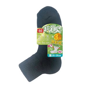 BVD超消臭1/2氣墊襪-L加厚-3入