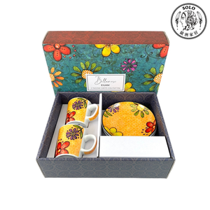 【SOLO Vintage】EGAN Italian Pottery Coffee Mug Set Beloved Series Yellow 100ml