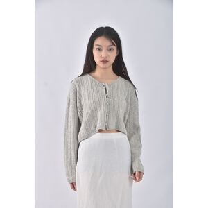 (F) egg修身短版排扣綠色綁帶外套二手衣