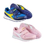 DIADORA迪亞多那 兒童時尚運動鞋 童運動鞋 童鞋 寬楦 透氣 保護後跟 吸震 減壓 健康鞋墊 身高成長 藍 粉, , large