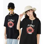JZ TEE Black Cat-FIRE Graphic Tee, , large