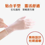 台灣現貨！一次性PVC手套 100入/盒 透明無粉 量大優惠 不含乳膠/拋棄式/電子/居家照護/清潔/防疫/實驗, , large