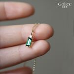 【Gulicc】古莉可 項鍊 典雅方形祖母綠 幾何鎖骨鍊, , large