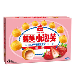 [限量]義美草莓小泡芙(三入)171g