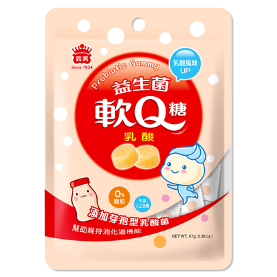 義美益生菌軟Q糖 (乳酸) 67G