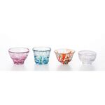 日本津輕 手工清酒杯 4入禮盒組 琉璃手作杯 清酒杯 Drink eat金益合, , large