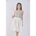 (M) earth music ecology質感條紋白色短裙二手衣, , large
