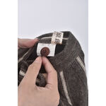 (M) 台北原創高腰羊毛條紋棕色長褲二手衣, , large