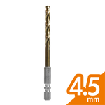 【Panrico 百利世】六角軸含鈷鑽頭/4.5mm(鑽鐵 鑽白鐵 鑽木頭 鑽塑膠), , large