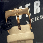 [星晴錶業]VERSUS VERSACE手錶,40mm,VV00278粉金錶面玫瑰金錶殼米白真皮皮革錶帶款, , large