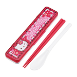 【百科良品】日本製 三麗鷗 凱蒂貓 美樂蒂 酷洛米 閃耀鑽石 環保筷子+湯匙組 18CM(日本境內版), , large