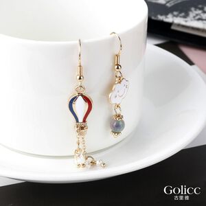【Gulicc】古莉可 耳環 俏皮熱氣球雲朵耳環