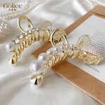 【Gulicc】古莉可 髮夾 珍珠鑲鑽美人魚尾髮夾, , large