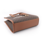 Michael Kors Mirella 滿版塗層帆布小款二用托特包/咖啡色, , large