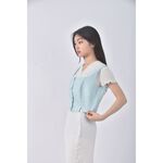 (L) air space lady小香風藍色上衣二手衣, , large