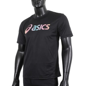 Asics 男女 短袖 T恤 運動 透氣 吸濕 快乾 抗UV 台灣製 延續 黑 [2033B666-001]