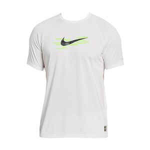 NIKE ELECTRIC SWOOSH 成人男性短袖防曬衣 健身 運動 簡約 時尚 抗UV 吸汗 乾爽 透氣 彈性 白