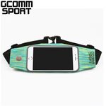 GCOMM SPORT 萊卡時尚雪花防汗水音樂腰包 綠黃雪花, , large