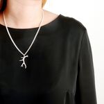 【Angel & Me】一鹿有你 鹿角 (大) s925 純銀項鍊 情人節送禮, , large