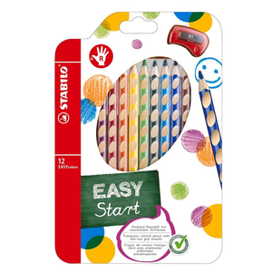 STABILO 德國 思筆樂 EASYcolors 人體工學思筆樂洞洞彩色鉛筆 右手12色組/盒 ST332/12