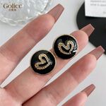 【Gulicc】古莉可 耳環 法式輕奢復古愛心耳釘, , large