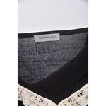 (S) kawakubo棉質V領黑色長袖上衣二手衣, , large