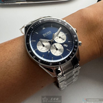 [星晴錶業]BOSS手錶,44mm,HB1513630寶藍色錶面銀錶殼銀色精鋼錶帶款, , large